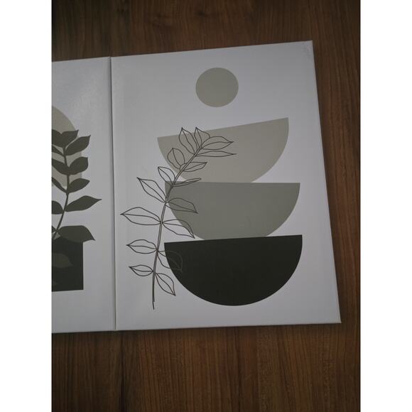 Sage Green Wall Posters & Prints, Green Boho Wall Art Set of 3, Minimalist 12x16 - Picture 2 of 5